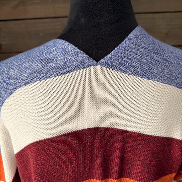 Ecowish Multicolor Striped Open-Front Cardigan Sweater Small - Picture 7 of 7